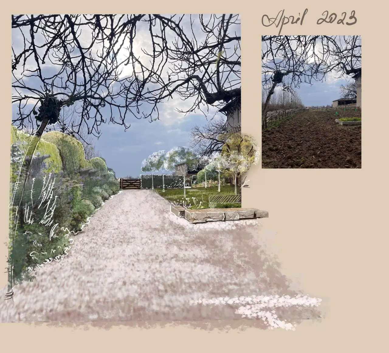 Wider estate context and proposed garden route