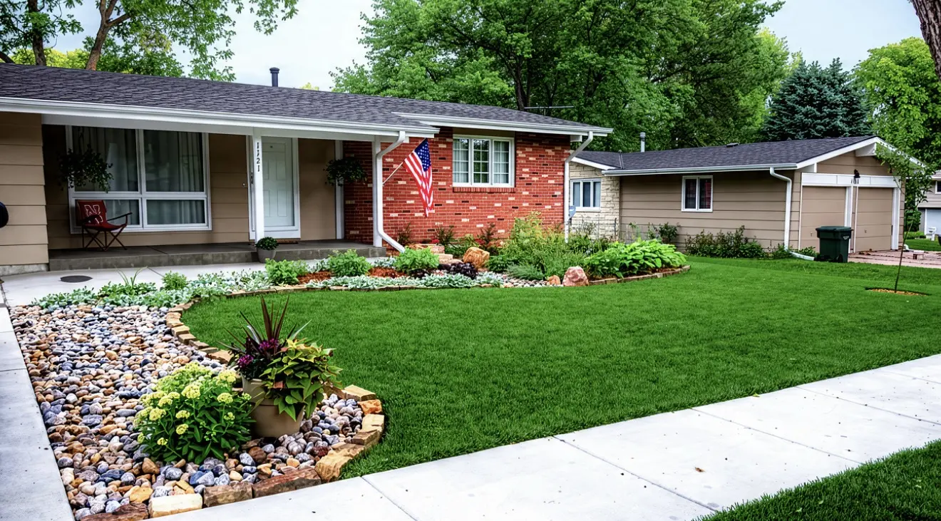 Mid-Century Ranch Residence — Residential landscape, Midwest USA