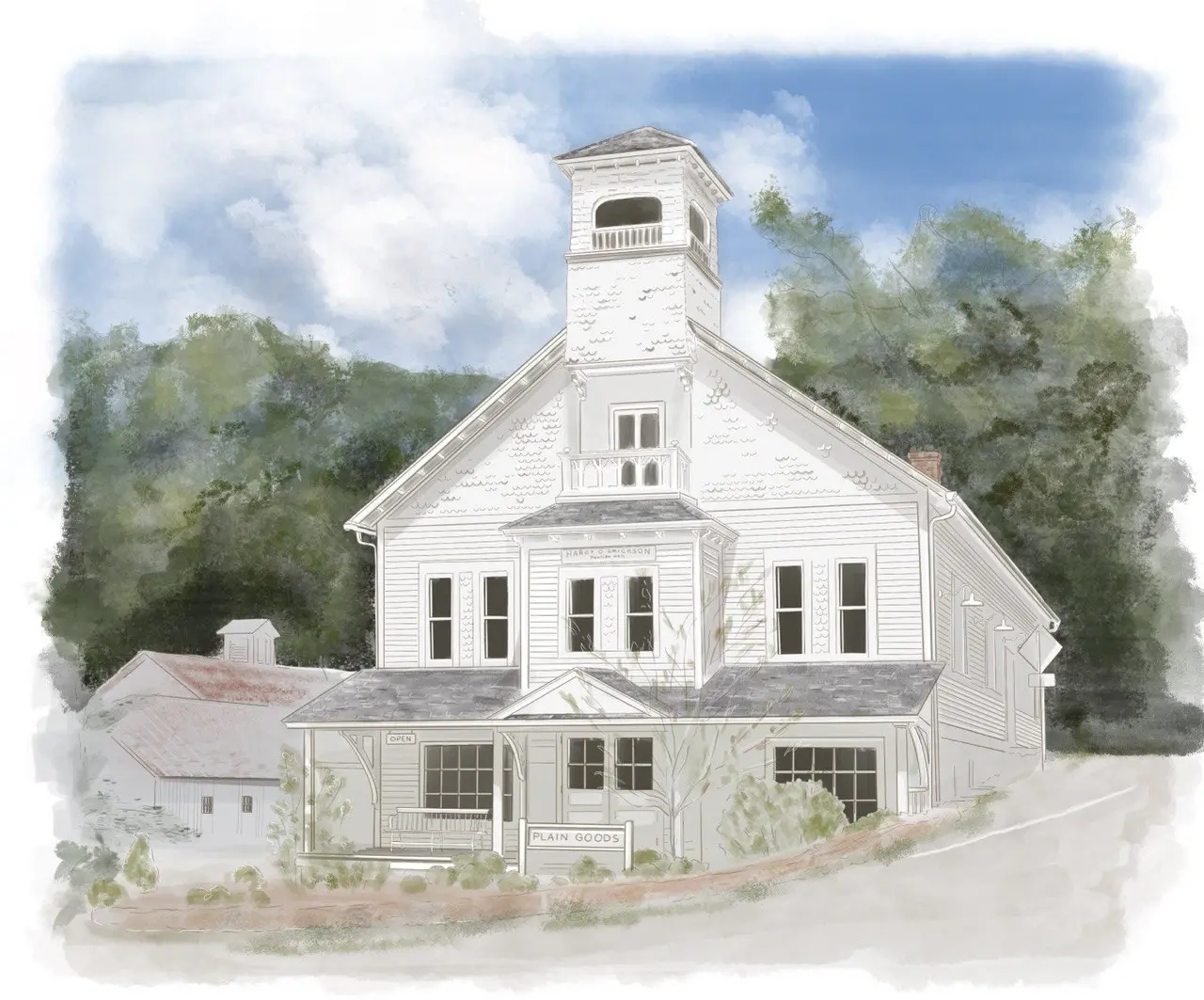 Architectural study of the historic Harry O. Erickson Pavilion Hall