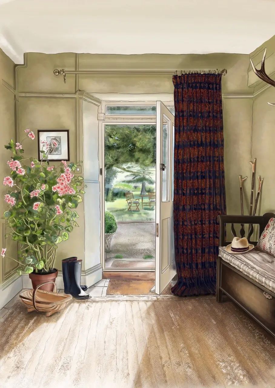 Country-house entrance visual study