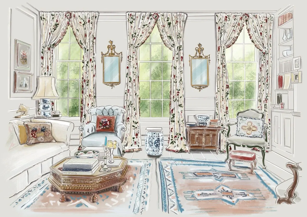Floral sitting-room visual study